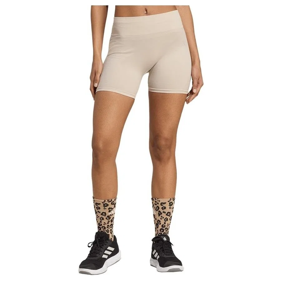 Женские спортивные леггинсы с принтом WE KNIT 4IN SH adidas, Светло-зеленый — фото 2