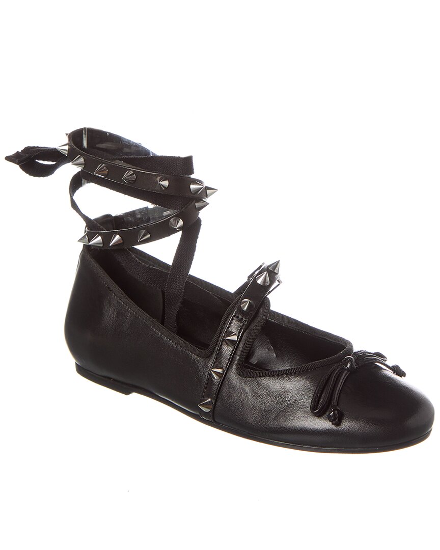 Schutz Larissa балетки на шнуровке из кожи, черный