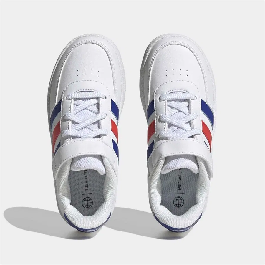 Детские повседневные кроссовки на шнуровке с полосатым принтом adidas HP8964, Белый — фото 2