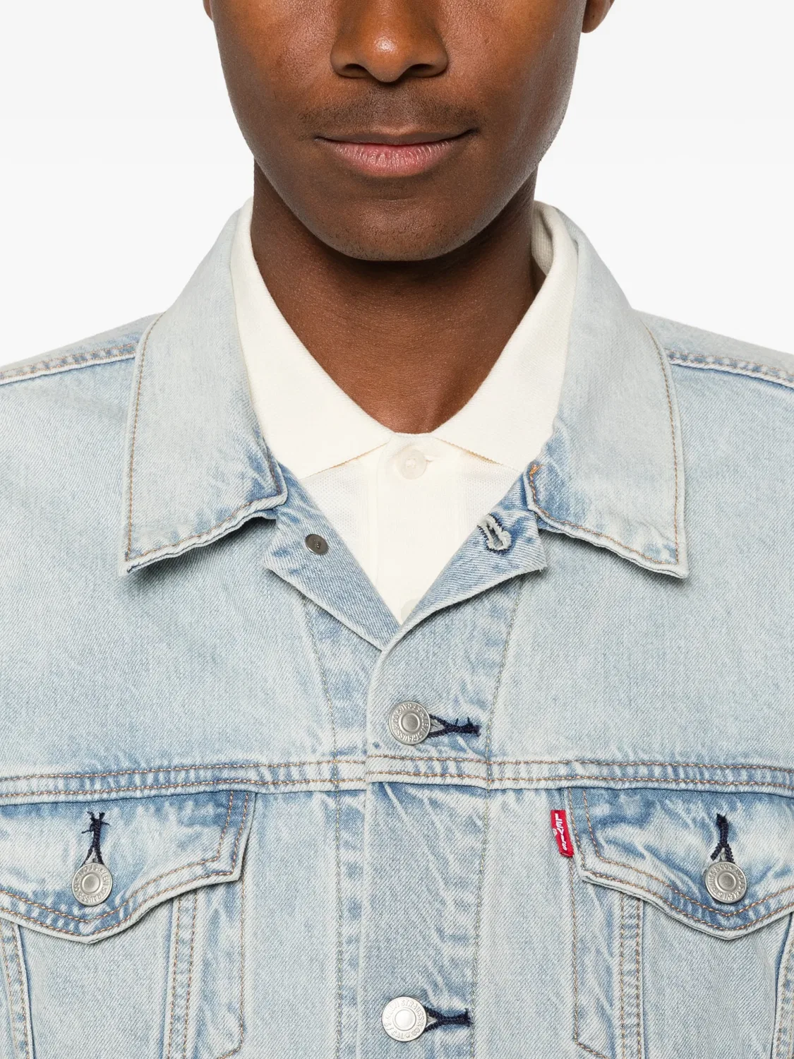 Джинсовая куртка - синяя Levi's, синий — фото 4