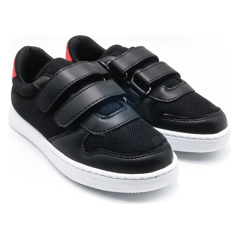 Детские кроссовки унисекс с эффектом кожи на шнурках и липучке, KP-6001 KU&PA SHOES