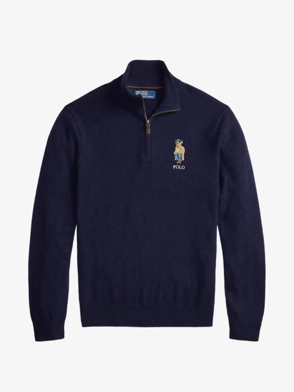 Шерстяной свитер Polo Bear на молнии POLO RALPH LAUREN, синий