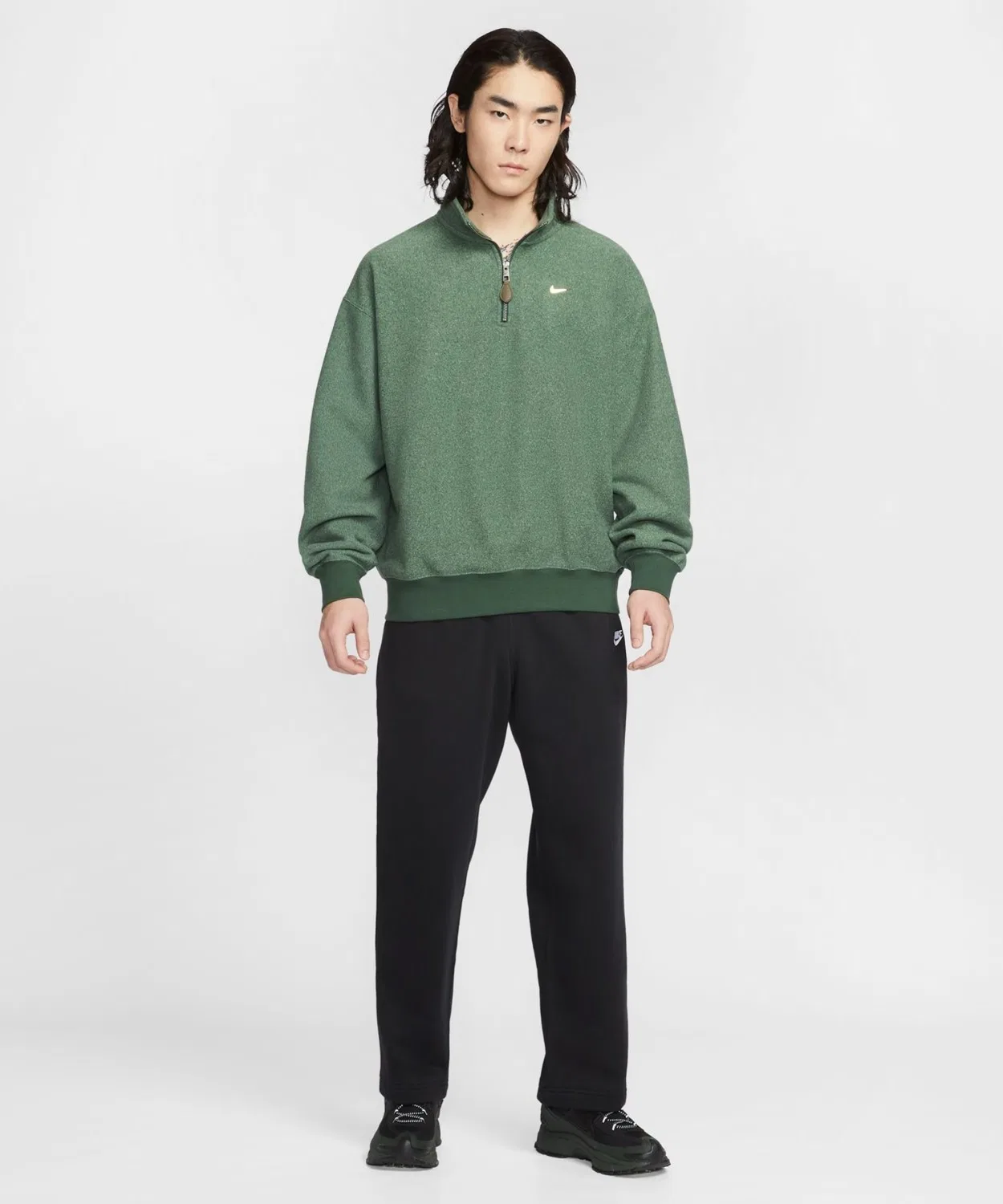 Мужской свитшот с длинным рукавомNIKE SSNL+ HW BB QZ L/S, Navy — фото 4