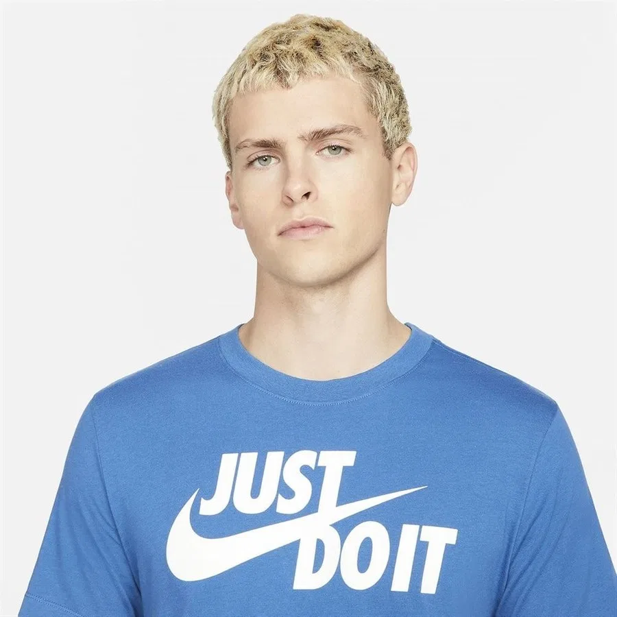 Футболка с принтом Just Do It Nike, Синий — фото 2