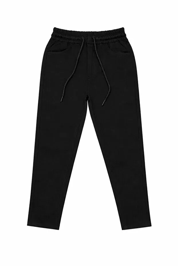 Детские брюки для девочек на поясе с завязками Redbug Kids, Black
