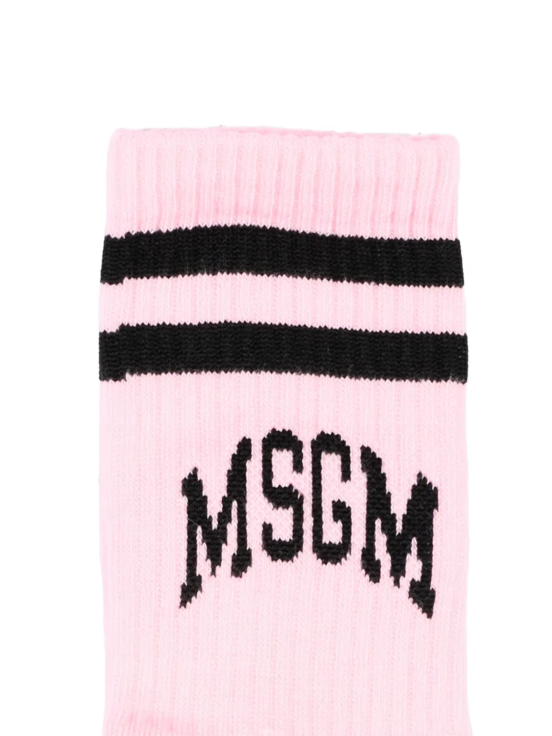 Полосатые носки с логотипом Msgm Kids, розовый — фото 3