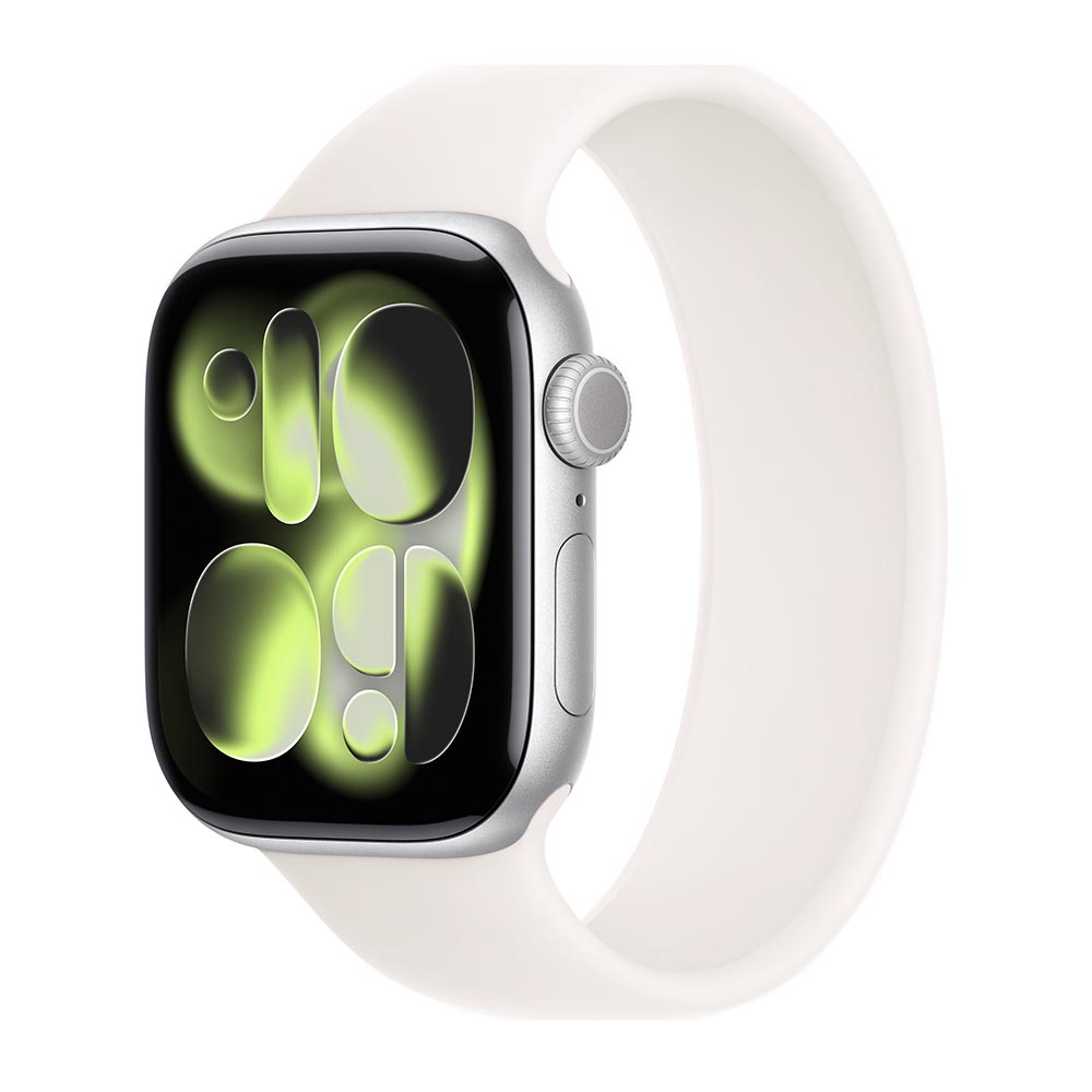 

Умные часы Apple Watch Series 11 (GPS), 46 мм, Silver Aluminum Case/Light Blush Solo Loop - Size 10, Серебристый, Умные часы Apple Watch Series 11 (GPS), 46 мм, Silver Aluminum Case/Light Blush Solo Loop - Size 10