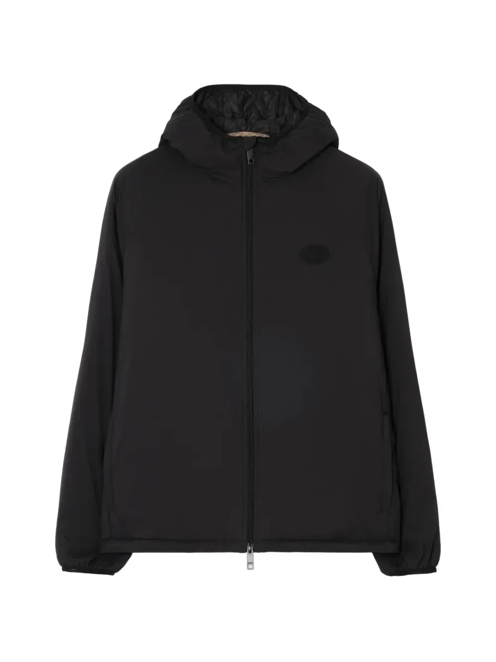 Упаковываемая нейлоновая куртка Dunwich с капюшоном Burberry, черный