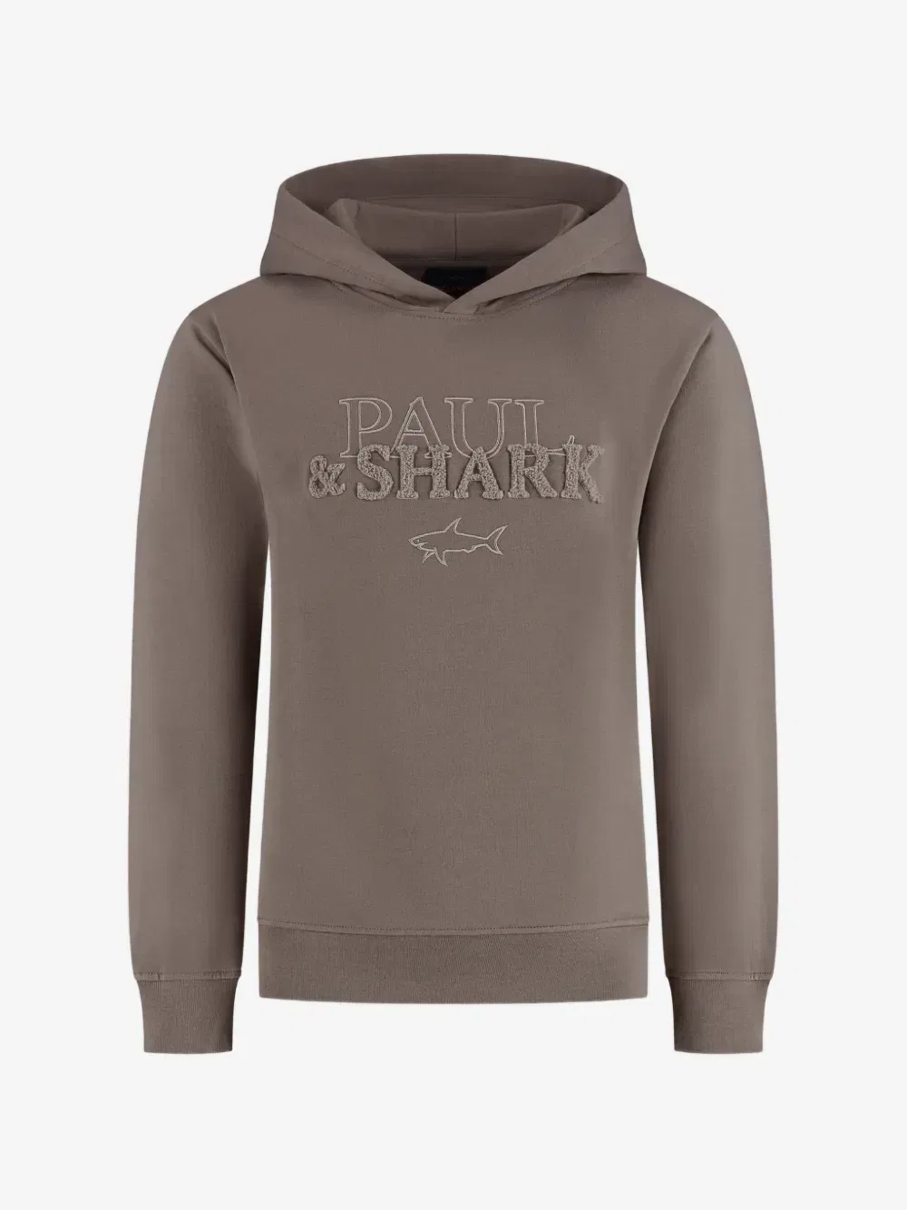 Худи с вышивкой логотипа Paul & Shark Junior, коричневый