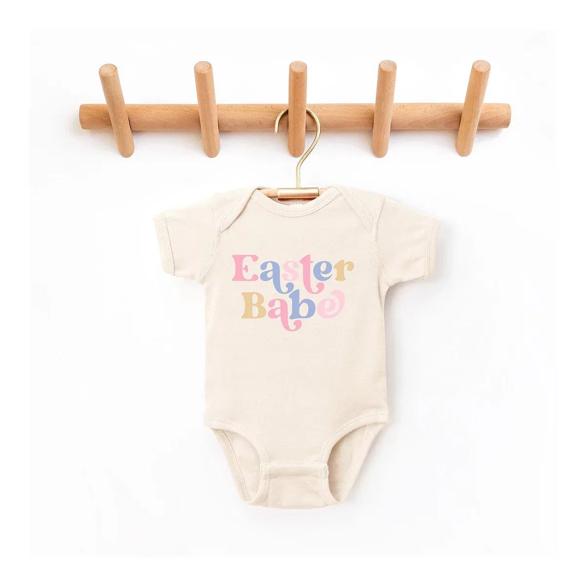 Детское боди для мальчиков с коротким рукавом Easter Babe The Juniper Shop, Natural