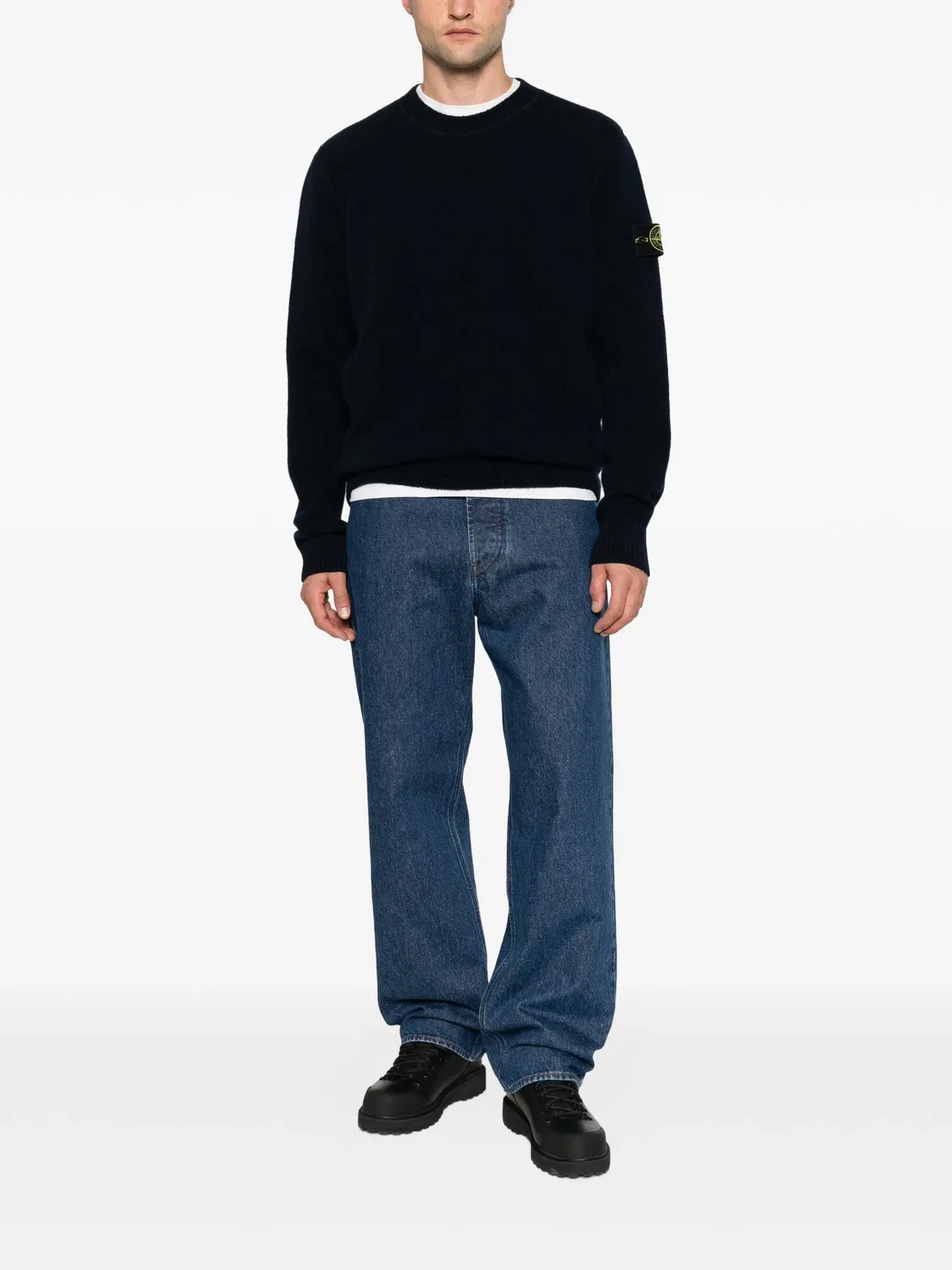 Stone Island Джемпер с круглой горловиной синий — фото 2
