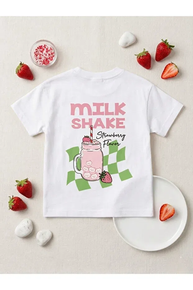 Детская футболка оверсайз с принтом Elibaby, Milk Shake — фото 4