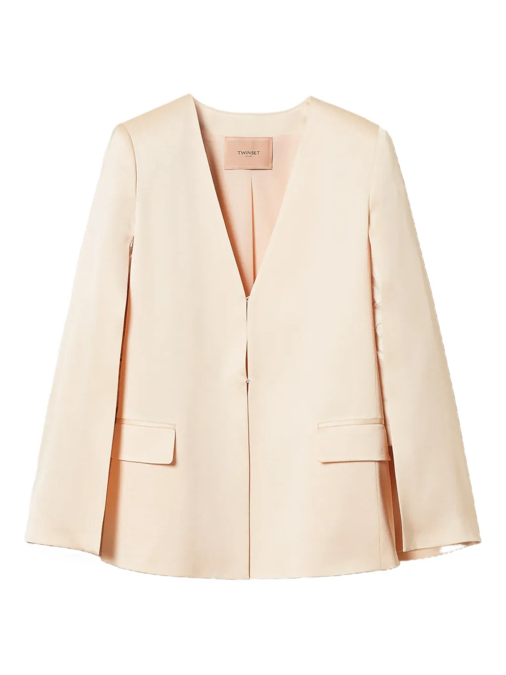 

Атласный блейзер с кейпом Twinset, нейтральный