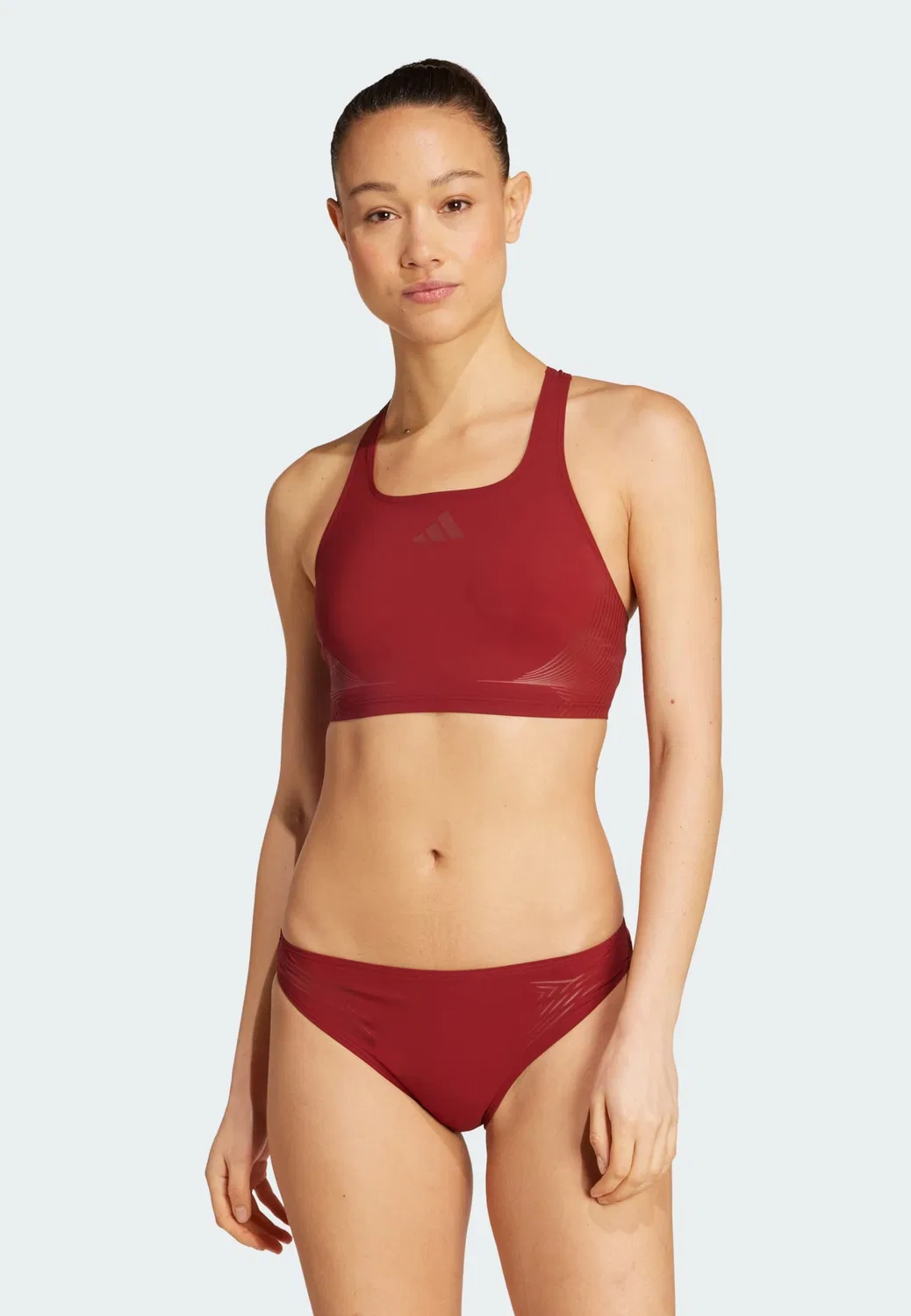 Бикини-бралетт Adidas Performance Lanelux красного цвета — фото 2