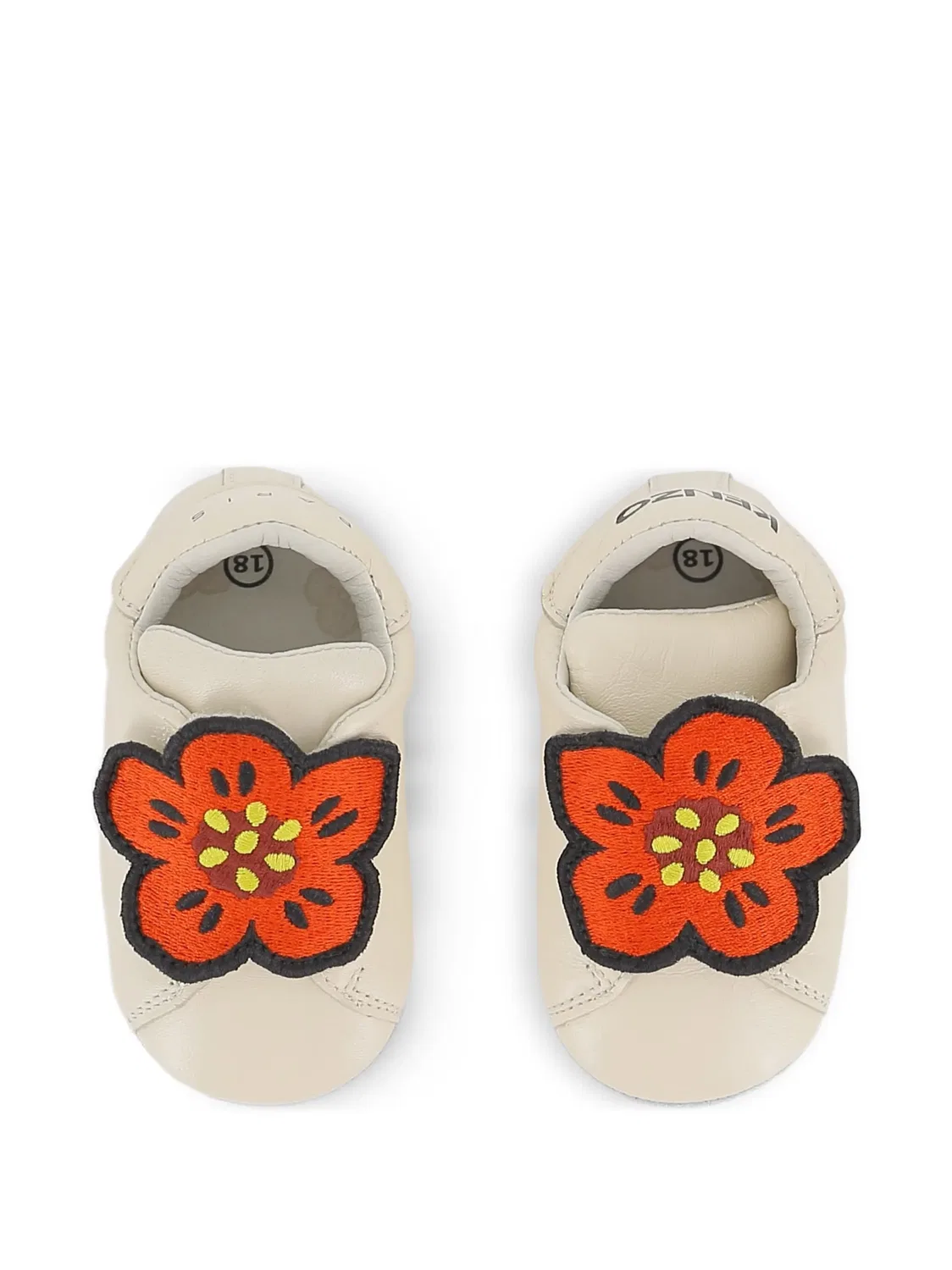 Слиперы Boke Flower Kenzo Kids, нейтральные цвета — фото 2