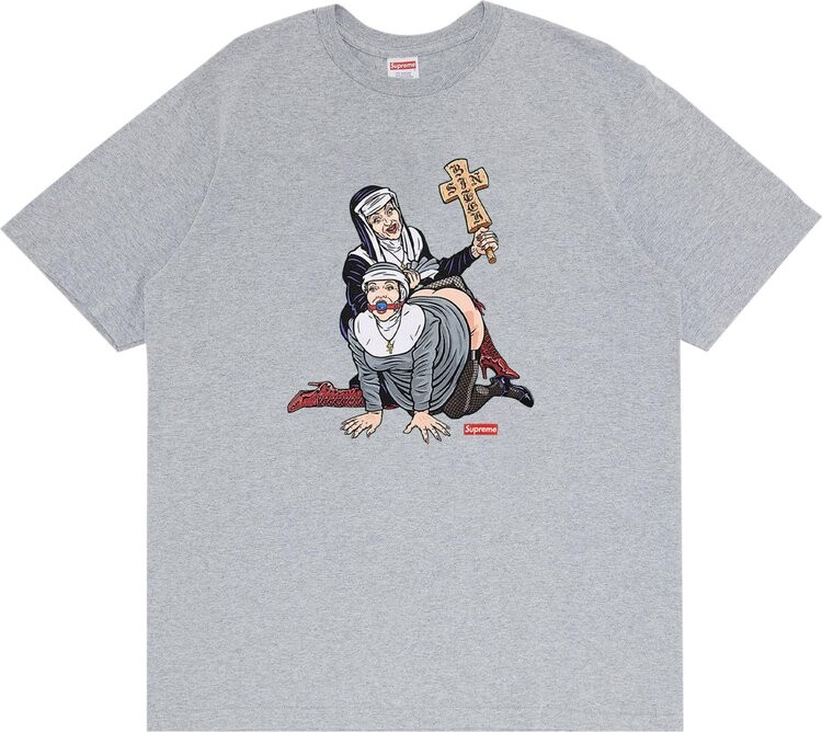 

Футболка Supreme Nuns Tee 'Heather Grey', серый