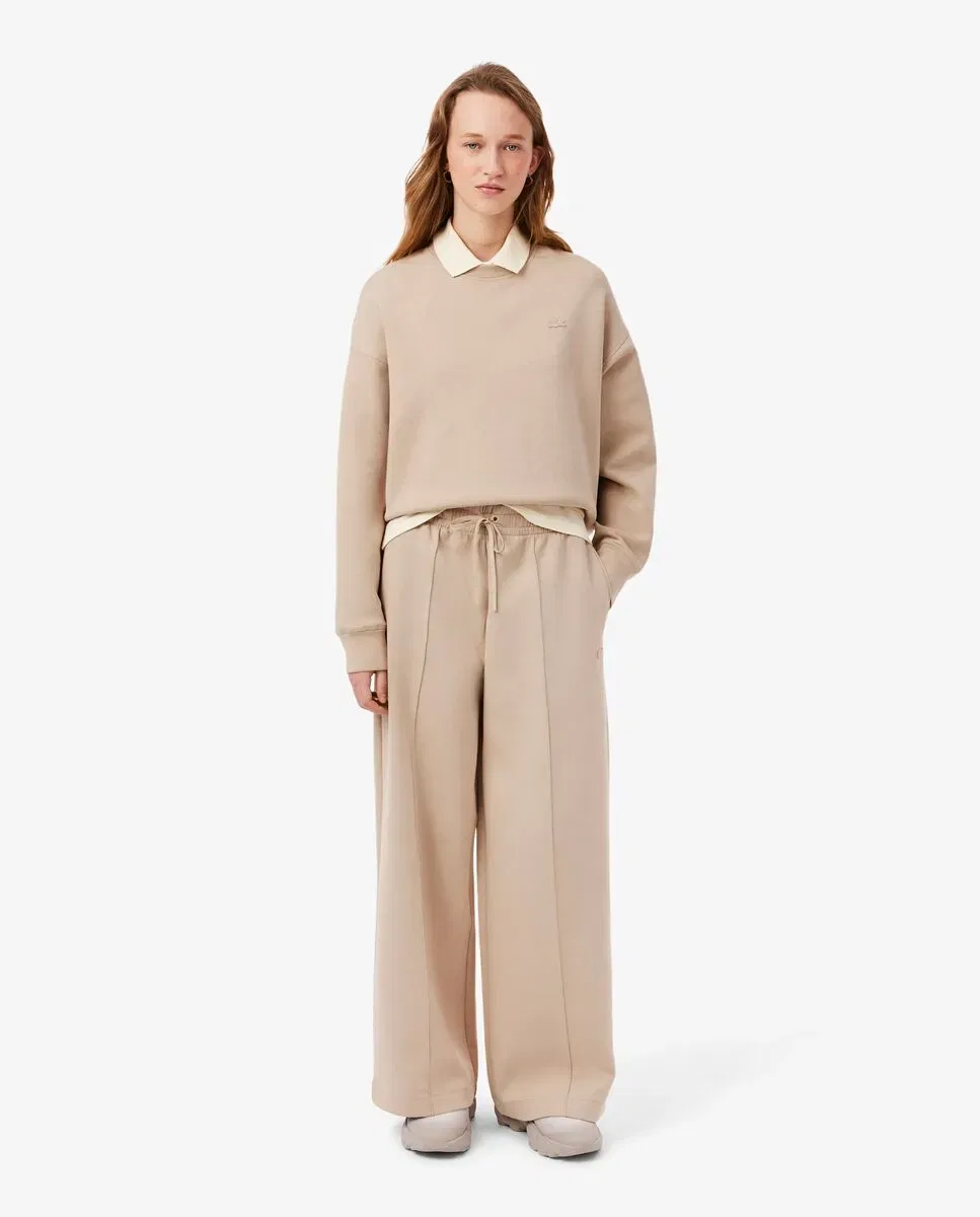 Штаны спортивные Lacoste Beige с широкими штанинами — фото 2