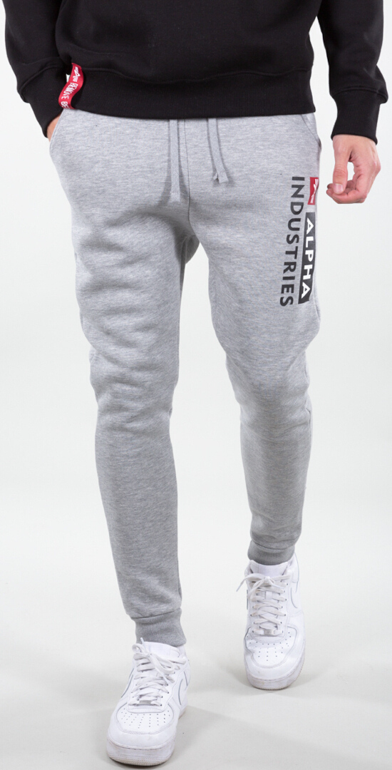 

Брюки Alpha Industries Block-Logo Sweatpants, серый