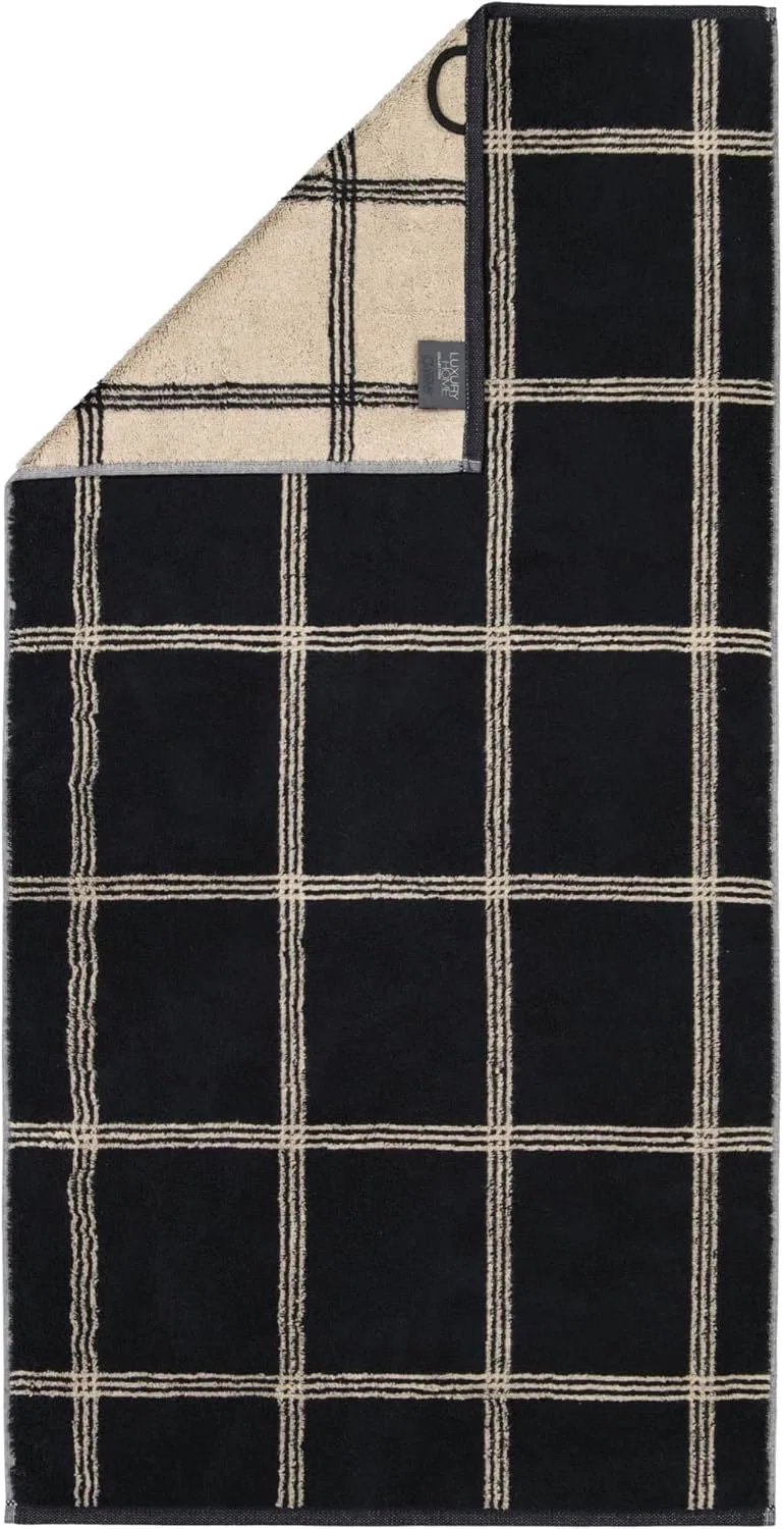 Полотенце для рук Luxury Home Two-Tone Graphic 604 Black, 80x150 см, Cawö