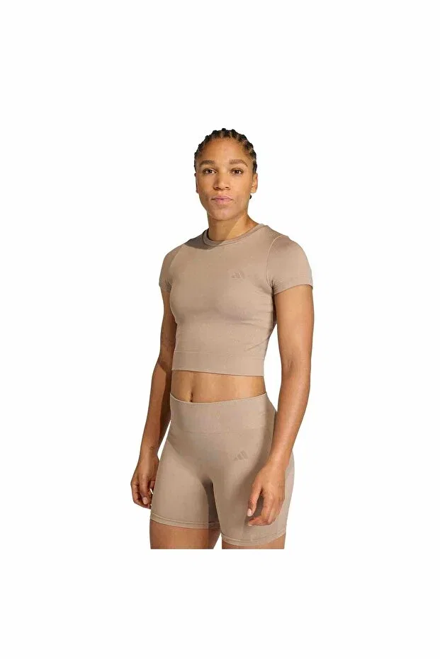 Женская спортивная футболка с коротким рукавом Adidas, Brown