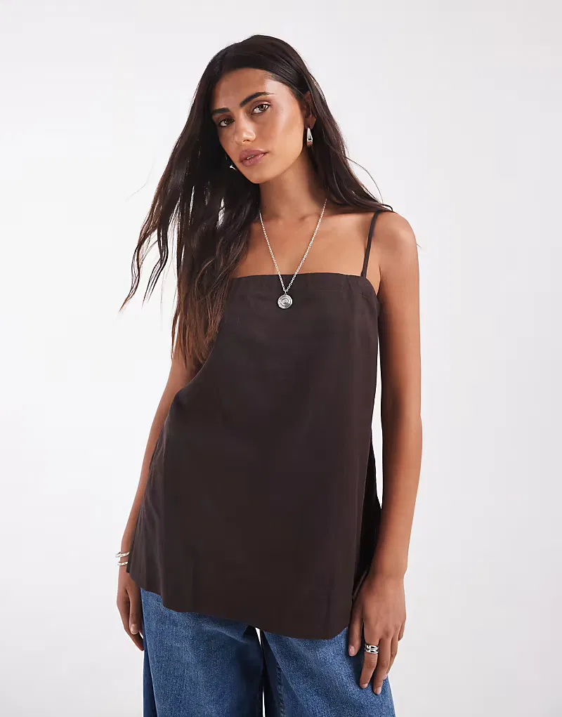 Брюки  из смесового льна GAP, Ecru