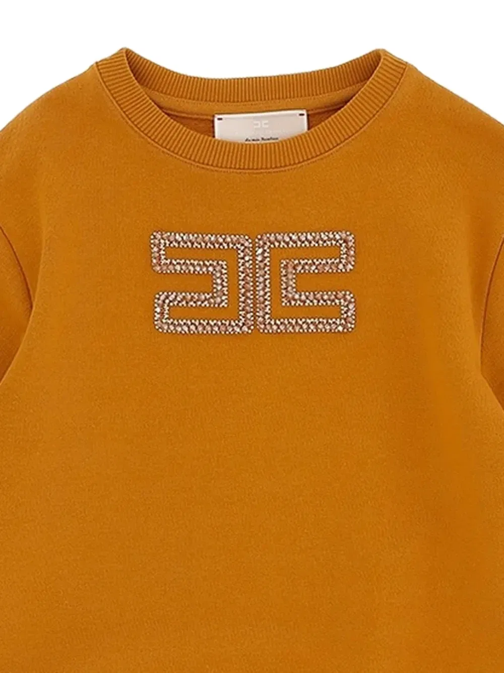 Свитшот с логотипом Elisabetta Franchi Kids, желтый — фото 2