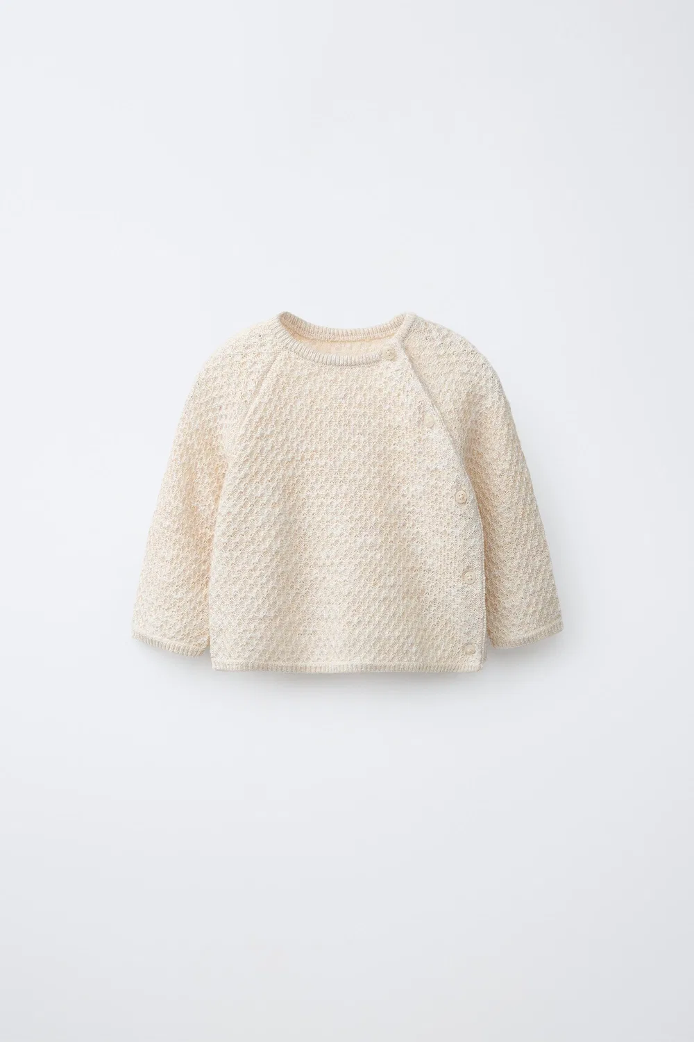 Джемпер из фактурной вязки ZARA, Light Beige