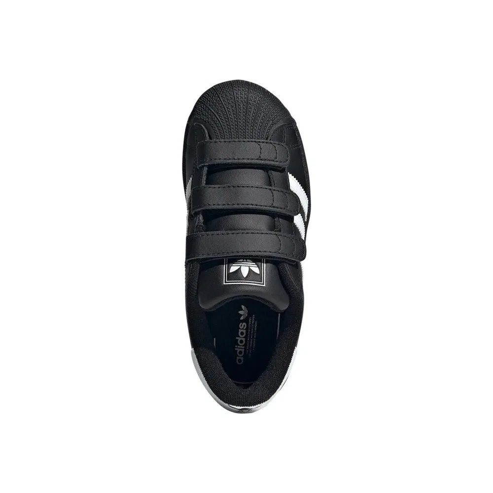 Детские кроссовки без шнурков из искусственной кожи SUPERSTAR II CF C adidas — фото 3
