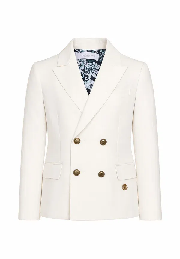 Пиджак хлопковый Blazer Jacket Roberto Cavalli Junior, белый