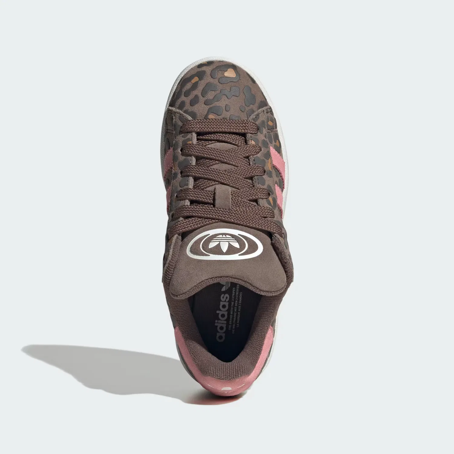 Детские кроссовки с принтом Campus 00s Adidas Originals, Earth Strata/Cloud White/Glow Pink — фото 2