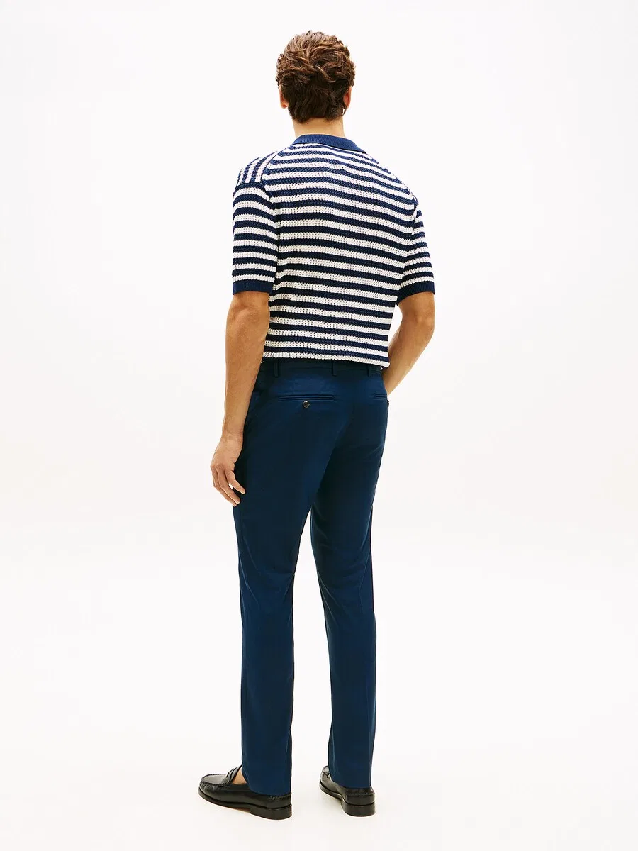 Брюки TOMMY HILFIGER Regular Pleated Pants 'Denton' темно-синего цвета — фото 4
