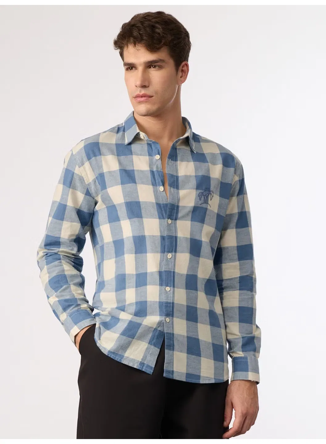 Рубашка с длинным рукавом с вышивкой Blue Sails The Souled Store, синий