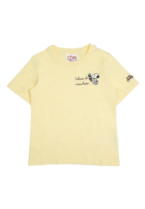 Футболка с вышивкой Peanuts Mc2 Saint Barth, желтый