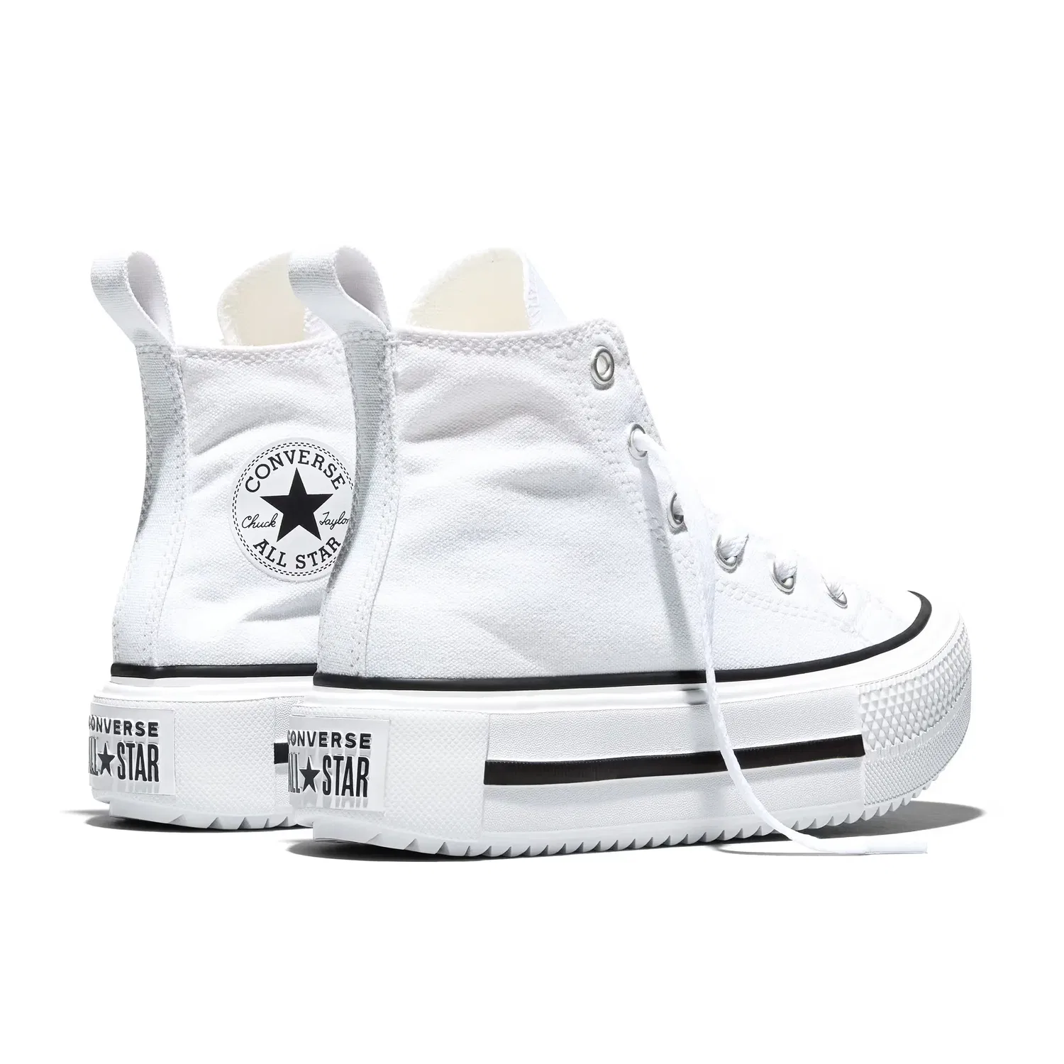 Детские кроссовки для мальчиков на высокой подошве Chuck Taylor All Star Lift Double Stack Converse, Blanco — фото 4