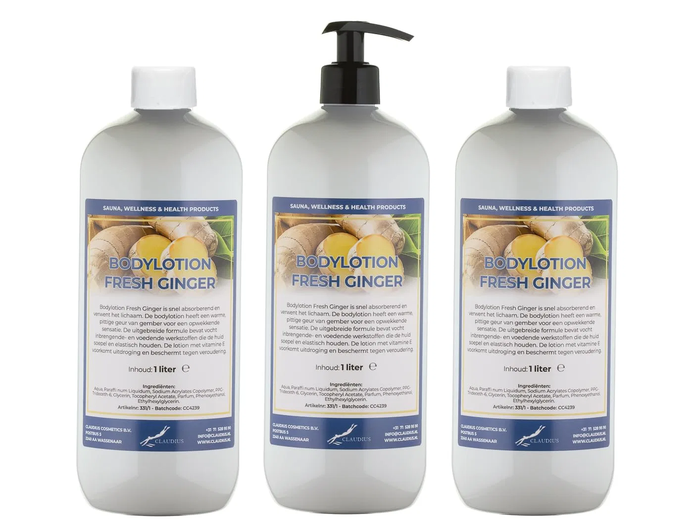 Лосьон для тела Fresh Ginger, Claudius, 3 x 1 л