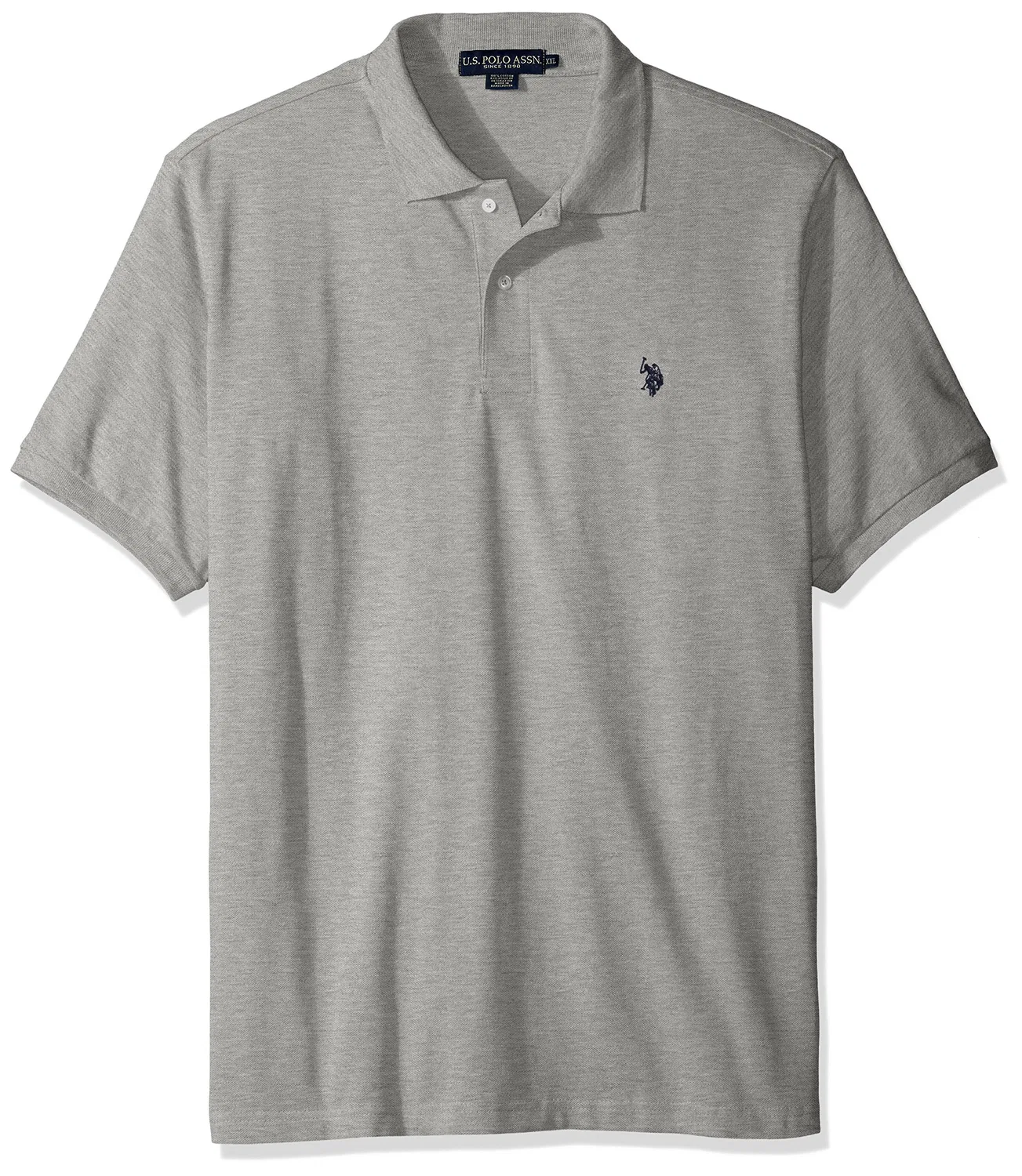 Мужское поло с коротким рукавом Classic Polo Shirt U.S. POLO ASSN., Light Grey Heather