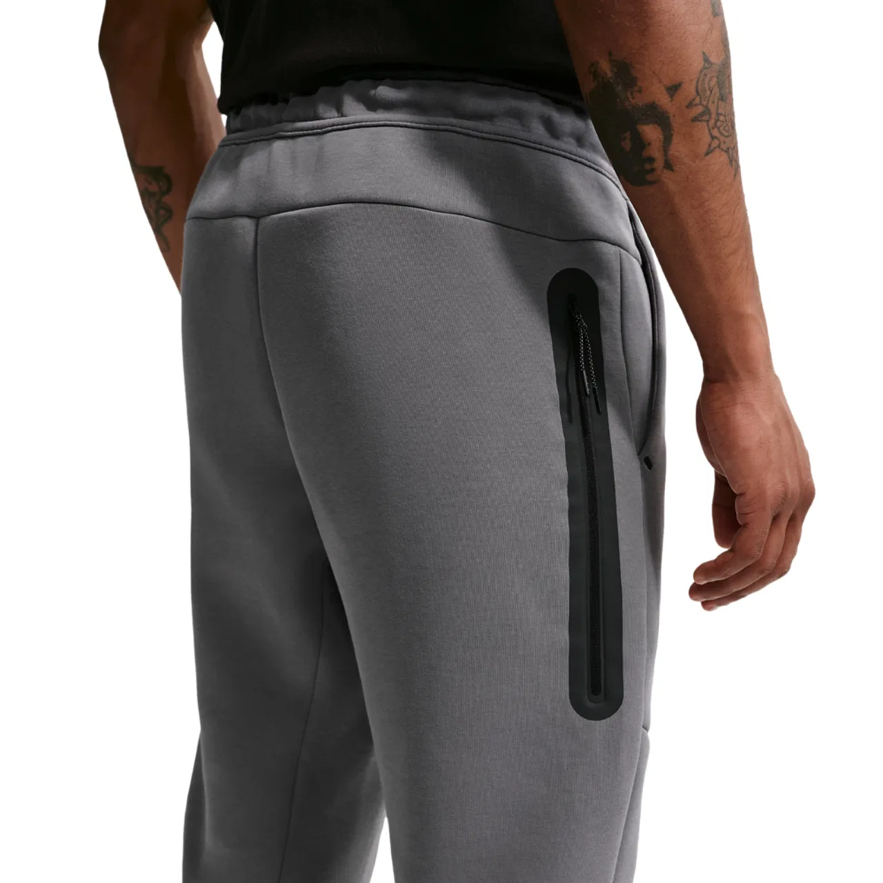Мужские спортивные брюки из футера с эластичным поясом Nike Tech Fleece, Smoke Grey Football Blue — фото 2
