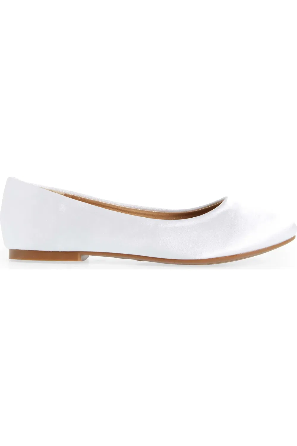 Балетки детские из замшевой кожи Dream Pairs, White/Satin — фото 3