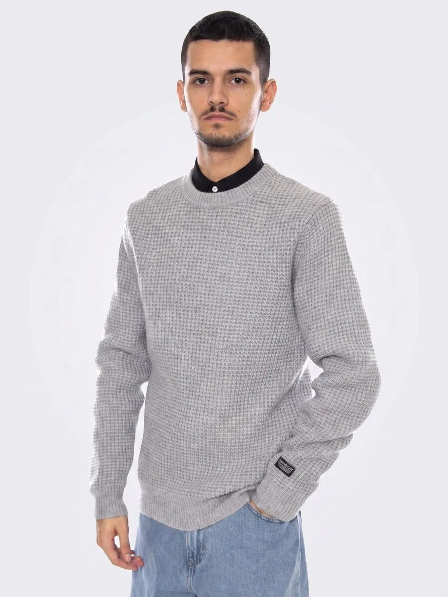 Свитер LEVI'S 'Presidio Crew Mid Tone Grey Heather Grey' серого цвета