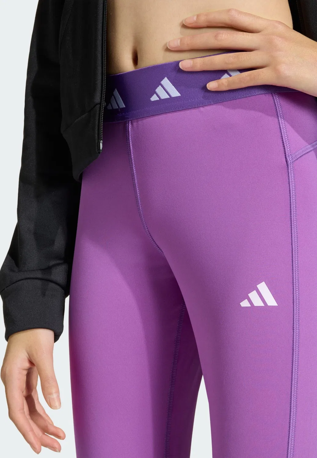 Узкие леггинсы Adidas Sportswear фиолетового цвета — фото 4