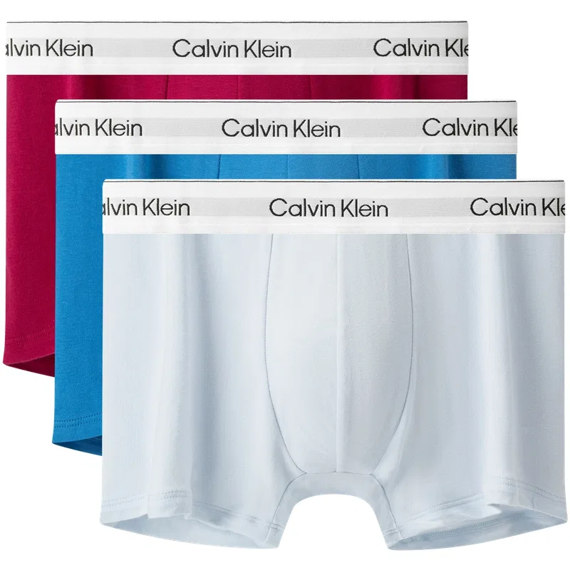 Мужской комплект трусов-боксеров с принтом SS25 Boxer Briefs Calvin Klein, Nfi-Lake Blue/Baby Blue/Berry Red