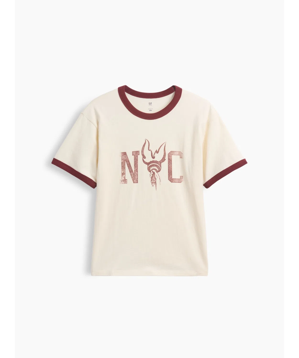 Детская футболка-лонгслив с принтом New York GAP, Ivory