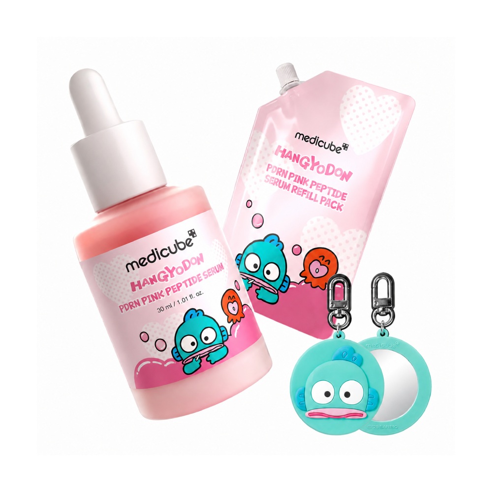 Набор сыворотки Medicube PDRN Pink Peptide Ampoule Hangyodon с брелоком-зеркалом, 30 мл + сменный блок 50 мл