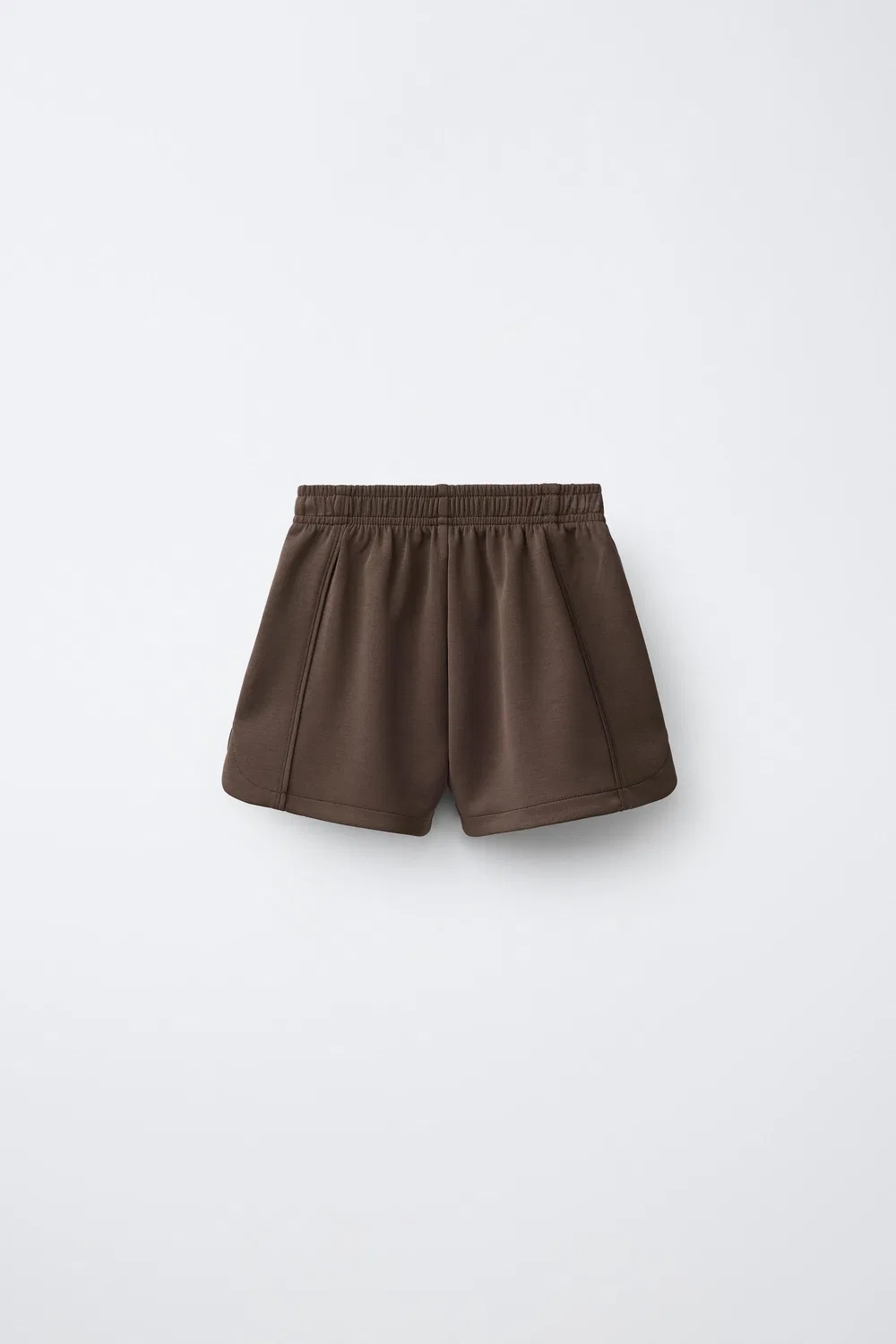 Шорты-бермуды из смеси модальных волокон с текстом ZARA, Brown — фото 2