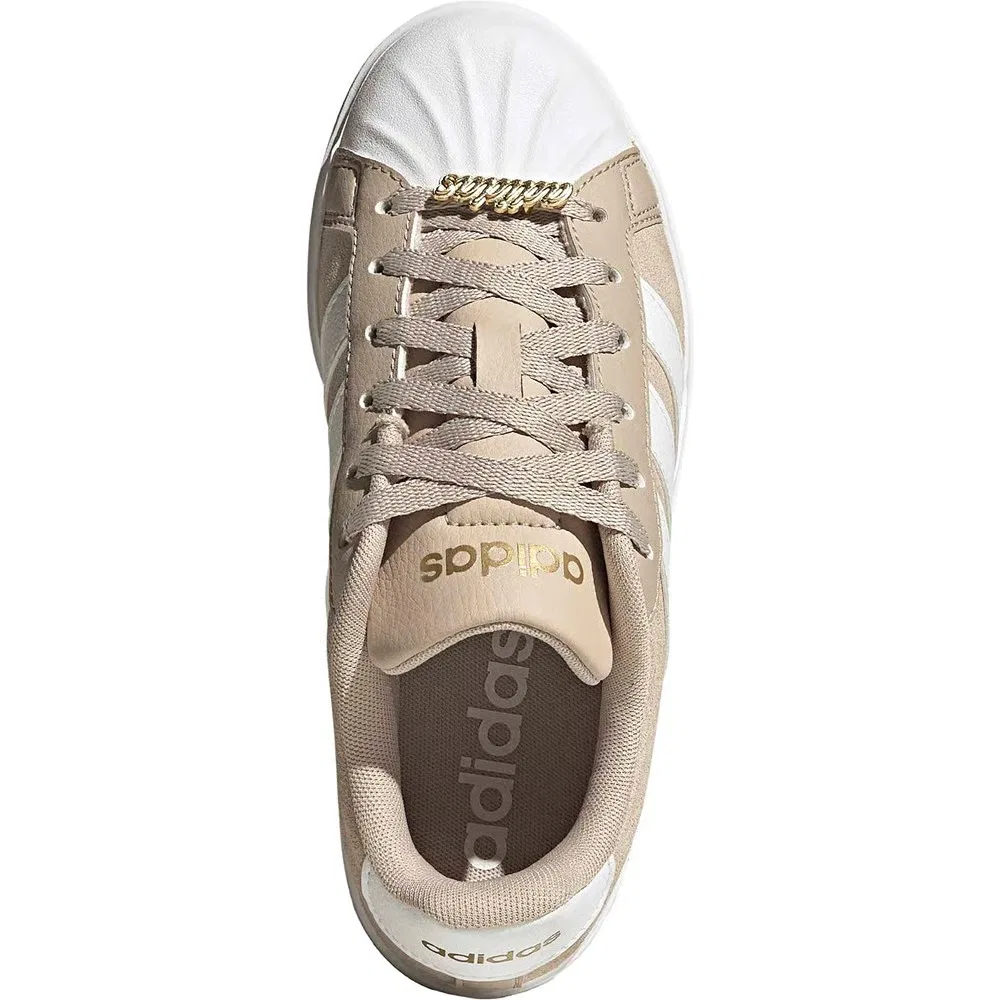 Детские кроссовки Streettalk Adidas, Beige/White/Metallic — фото 4