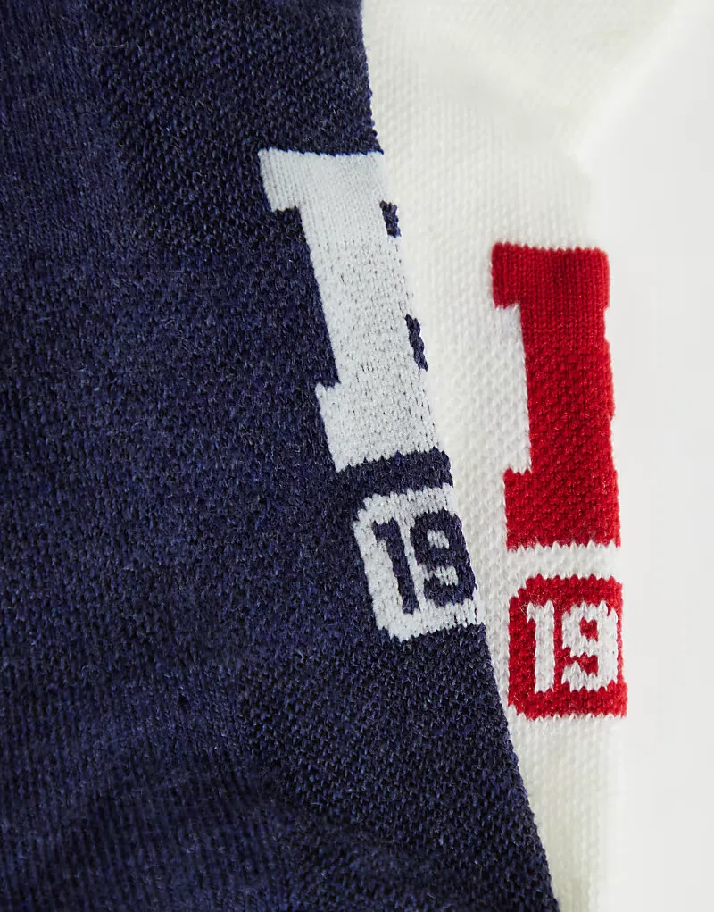 Набор из 5 пар носков Polo Ralph Lauren Varsity с логотипом, разноцветные — фото 2