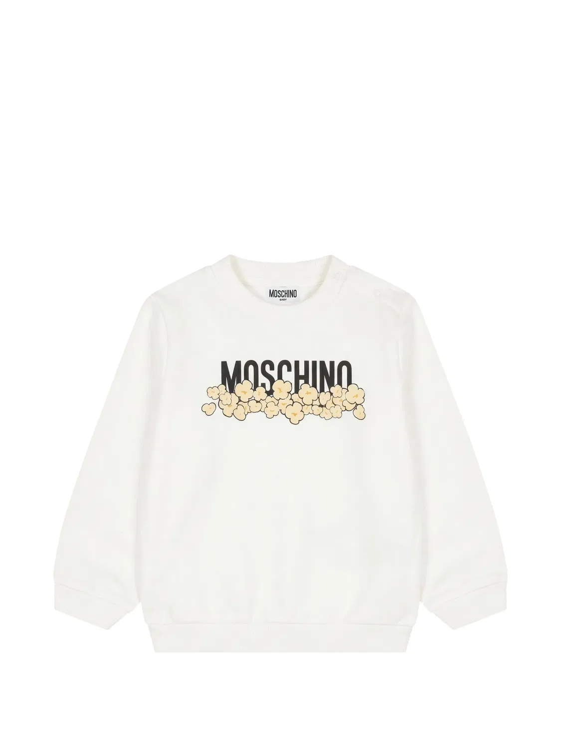 Толстовка с принтом и логотипом Moschino Kids, белый