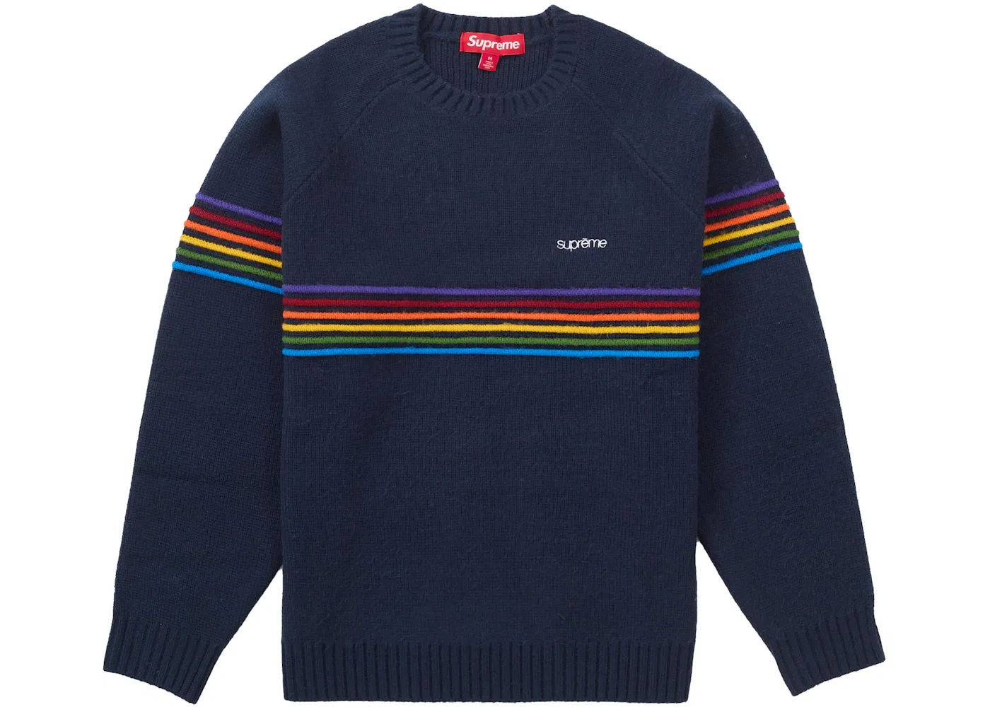 Мужской свитер с рельефным рисунком Supreme Navy