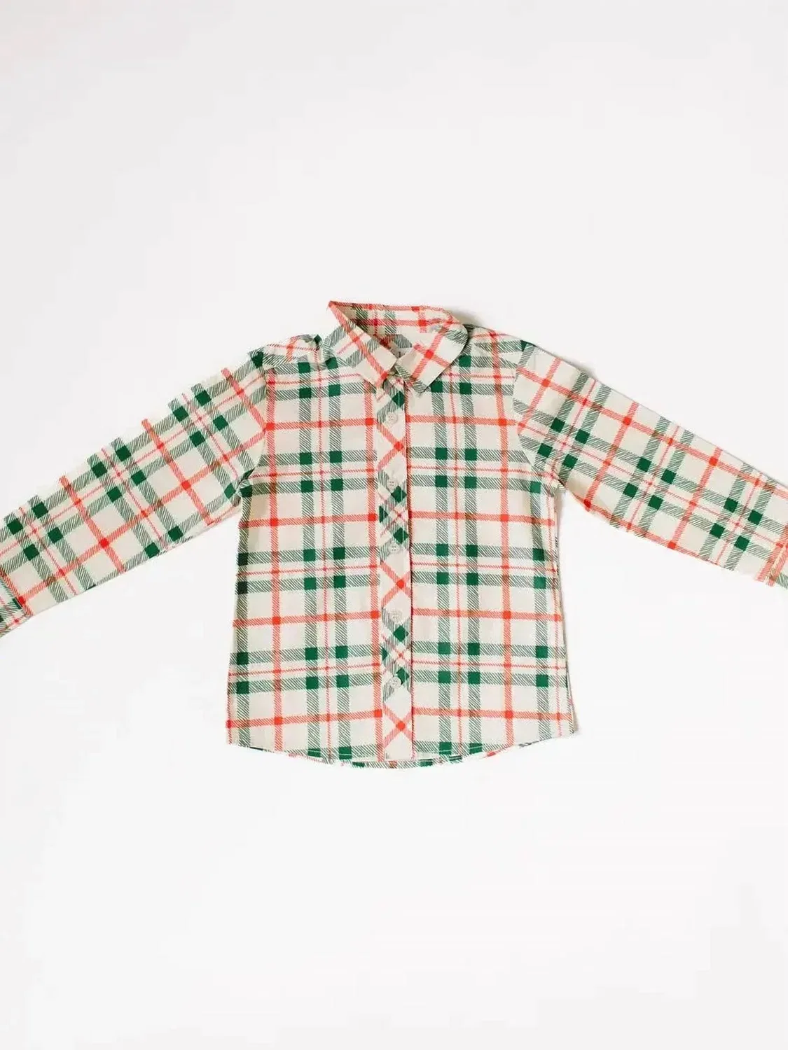 Детская рубашка для мальчиков с длинным рукавом в клетку Ollie Jay, Classic Plaid