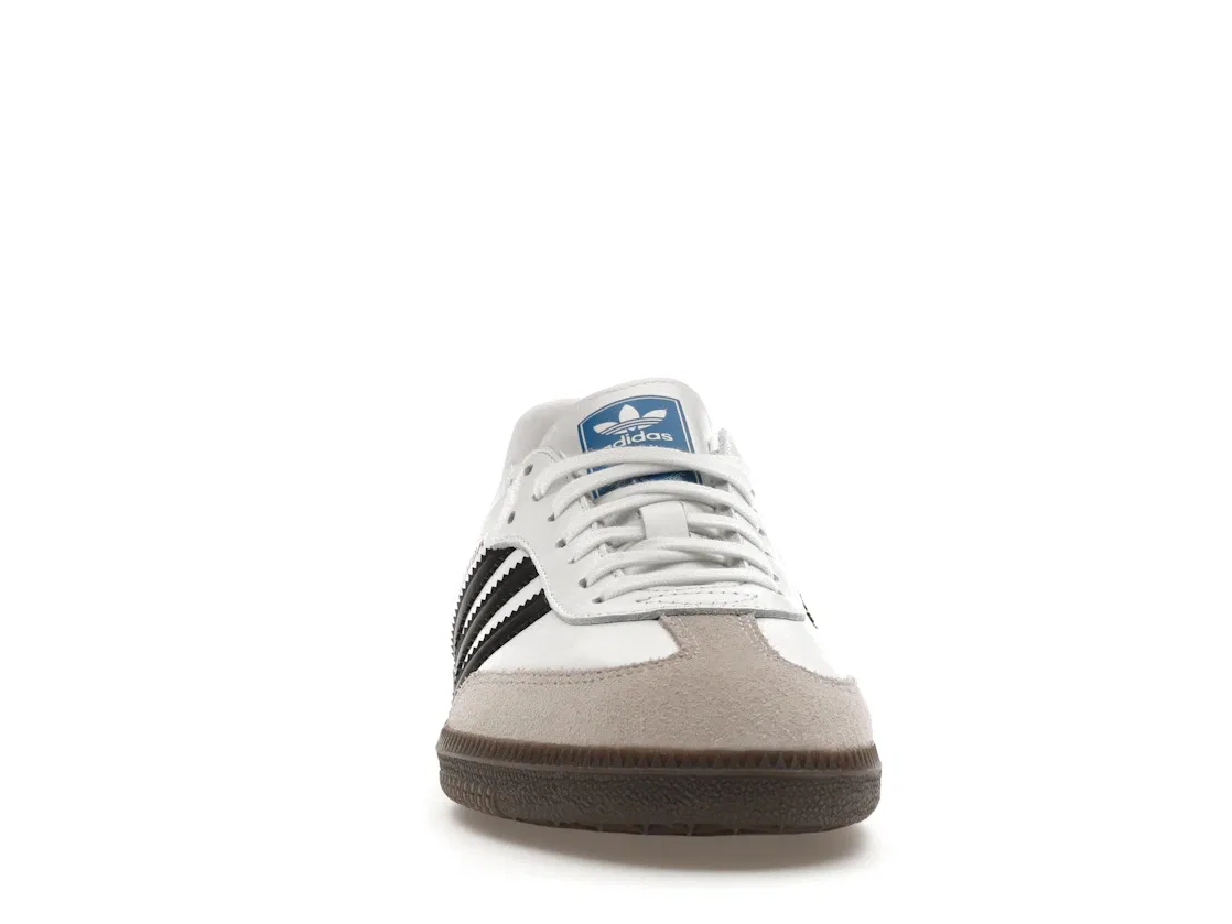 Детские кроссовки для мальчиков и девочек с замшевыми вставками Adidas Samba OG, Cloud White Core Black Gum — фото 2